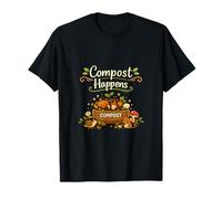 Compost Happens Cottagecore Nature Stampa Grafica Maglietta