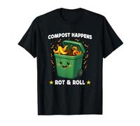 Compost Happens Rot & Roll Funny Eco Humor Sustainability Maglietta