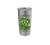 Compost I Tuoi Nemici Divertente Giardinaggio Goth Scheletro Giardiniere Bicchiere termico in acciaio inox doppia parete