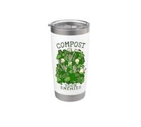 Compost I Tuoi Nemici Divertente Giardinaggio Goth Scheletro Giardiniere Bicchiere termico in acciaio inox doppia parete