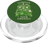 Compost I Tuoi Nemici Divertente Giardinaggio Goth Scheletro Giardiniere PopSockets PopGrip per MagSafe