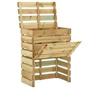Composter, 4 pezzi, 80 x 50 x 100 cm, legno di pino impregnato