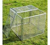 Composter Metallkomposter Compostiera 80 x 80 X 70 CM con Coperchio 2tlg