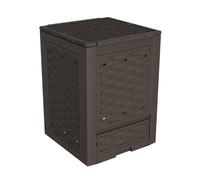 Composter Rattan Marrone 300L 60x60x83h contenitore per compostaggio