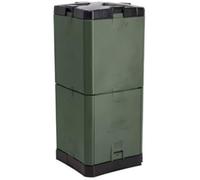 Compostiera Calda Aerobin 200 L - Compostaggio rapido in 3 mesi - Senza odori per rifiuti organici, cucina e giardino - Sistema di compostaggio ecologico da esterno (Olive Green)