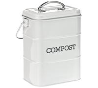 Compostiera Da Cucina, Metallo, 16,5 X 12 X 24Cm, Grigio Francese