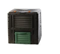 Compostiera da giardino, 300 l, con coperchio e porta di estrazione, dimensioni: 83 x 61 x 61 cm, made in EU, 100% riciclato