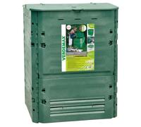 Compostiera da Giardino 600L 80x80xH104cm Rama Thermo-King Verde