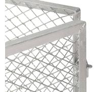 Compostiera da Giardino 85x85x70 cm in Ferro Zincato