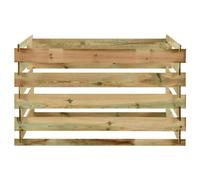 vidaXL Compostiera da Giardino a Doghe 120x120x70cm in Pino Impregnato