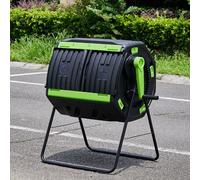 Compostiera Da Giardino, Composter A Ribaltamento Per Esterni, Coperchio Scorrevole Integrato A Doppia Anta, Macchina Per Il Riciclaggio Dei Rifiuti A Doppia Camera Per Cucina