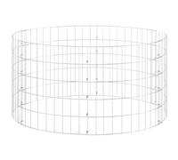 Compostiera da giardino, diametro 100 x 50 cm, in acciaio zincato, robusta compostiera in metallo per rifiuti da giardino e taglio del prato, contenitore per compost resistente alle intemperie con