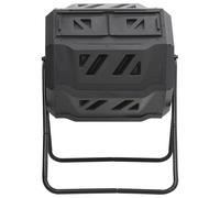 Compostiera da Giardino Nera 73x64x95 cm da 160 L