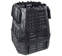 Compostiera da Giardino Nera 93,3x93,3x113 cm 740 L
