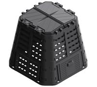 Compostiera da Giardino Nera 93,3x93,3x80 cm 480 L