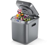 Compostiera elettrica, bidone intelligente per compostaggio con pulizia automatica e display a LED, capacità 3,3 l per uso esterno, trasforma i rifiuti in fertilizzante