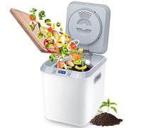 Compostiera elettrica, bidone intelligente per compostaggio con pulizia automatica e display a LED, capacità 3,3 l per uso esterno, trasforma i rifiuti in fertilizzante