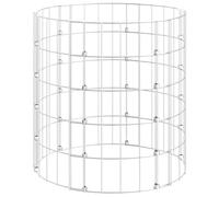 Compostiera in acciaio zincato, 50 x 50 cm, compostiera da giardino in materiale resistente alle intemperie, contenitore per compost con design a griglia per la circolazione dell'aria, ideale per la