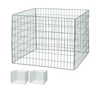 Relaxdays Compostiera in Metallo, Set da 3, per Compost da Giardino, Contenitore Grande, 560 k, Fogliame, Verde Scuro