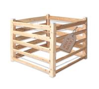 Compostiera moderna singola, ca. 80 x 120 cm, altezza 80 cm, in legno di larice, compostiera in legno massello