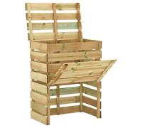 vidaXL Compostiere da Giardino Doghe 4 pz 80x50x100 cm Pino Impregnato