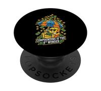 Compounding è l'ottava meraviglia passivo reddito mascotte PopSockets PopGrip Adesivo