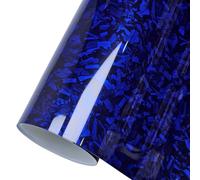 CompraFun Pellicola Carbonio Forgiato, 30 x 150CM Pellicola Adesiva per Auto in Vinile, Pellicola Wrapping Adesivi Auto Senza Bolle D'aria, per Decorare Auto/Moto/Bici (Blu Lucido)