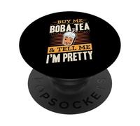Comprami Boba Tea e dimmi che sono carina PopSockets PopGrip Adesivo
