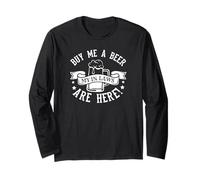 Comprami Una Birra in Laws Are Here Family Humor Maglia a Manica