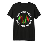 Comprare La Paura Vendere L'Avidità - Crypto & Stock Traders Funny Maglietta Premium
