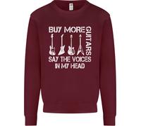 Comprare More Chitarre Say The Voices Divertente Uomo Felpa Maglione