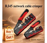 Comprare Uno e Ricevere Pass Through RJ45 Crimp Tool, Crimpatrice Ethernet a Cricchetto, Taglierina, Spelafili, Funziona per Connettori Cat7 Cat6A Cat6 Cat5E Schermati e Non Schermati