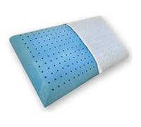 COMPRARREDO - Cuscino In Memory Forato Polar Gel Colore Blu Fresco E Traspirante Modello Saponetta Con Fodera In Cotone Jersey