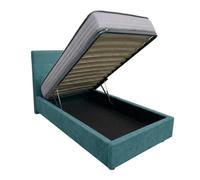 Comprarredo Letto Singolo Contenitore in Tessuto 80x190 cm, Rete Ortopedica a Doghe Inclusa, Testata, Sollevamento con Pistoni a Gas (Colore a scelta) (Turkish 17)