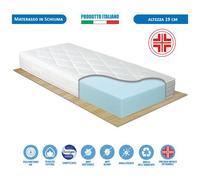 COMPRARREDO - Materasso In Waterfoam Norvegia, Alto 19cm Per Letto Singolo 80x190, Antiacaro E Anallergico