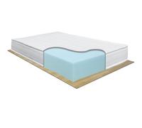 Comprarredo Materasso Ortopedico Una Piazza e Mezza 120x190 cm NORVEGIA in Poliuretano Water Foam Alto 19cm, materasso antiacaro e ortopedico made in Italy