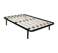 Comprarredo Rete in ferro ortopedica a doghe verticali misure 120 x 190 cm, robusta rete a tavole in legno massello con telaio in metallo, per materasso una piazza e mezza