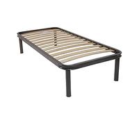 Comprarredo Rete Singola Ortopedica una Piazza 90 x 190 cm con doghe flessibili in Legno di faggio e Telaio in Ferro