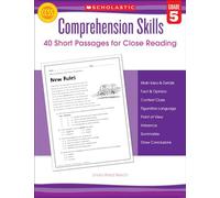 Comprehension Skills: Short Passages for Close Reading: Grade 5