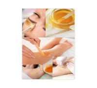 Comprehensive Body Waxing Services Guide Poster Visual Reference for Treatments Canvas Wall Art Spa Wall Decor(Framed,08x12inch(20x30cm))