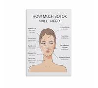 Comprehensive Skin Care & Aesthetic Injection Guide: Botox Filler Facial Anatomy Chart, Educational Poster for Esthetician Students, Salon Studio, Living Room Wall Art(Framed,08x12inch(20x30cm))
