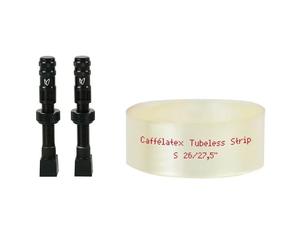 Compresa la coppia di valvole Effetto Mariposa flap caffélatex strip plus M - 26/27.5”-41-45mm ext Nero