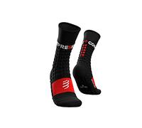 COMPRESPORT Pro Racing Socks Winter Run Calzini Unisex Adulto, Unisex - Adulto, Calzini, XU00010B, Nero/Rosso (Multicolore), 38-42