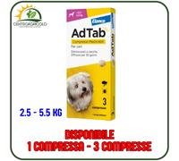 COMPRESSE ANTIPARASSITARIE ELANCO ADTAB PER CANI DA 1KG A 45KG DA 1-3 COMPRESSE