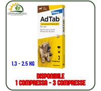 COMPRESSE ANTIPARASSITARIE ELANCO ADTAB PER CANI DA 1KG A 45KG DA 1-3 COMPRESSE