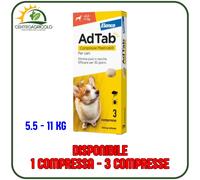 COMPRESSE ANTIPARASSITARIE ELANCO ADTAB PER CANI DA 1KG A 45KG DA 1-3 COMPRESSE