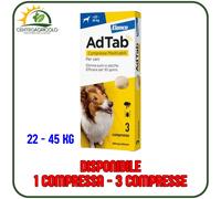 COMPRESSE ANTIPARASSITARIE ELANCO ADTAB PER CANI DA 1KG A 45KG DA 1-3 COMPRESSE