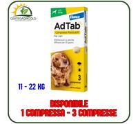 COMPRESSE ANTIPARASSITARIE ELANCO ADTAB PER CANI DA 1KG A 45KG DA 1-3 COMPRESSE