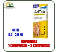 COMPRESSE ANTIPARASSITARIE ELANCO ADTAB PER GATTI DA 0.5 FIN 8 KG 1-3 COMPRESSE