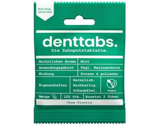 Compresse dentifricio Denttabs Menta Stevia senza fluoro